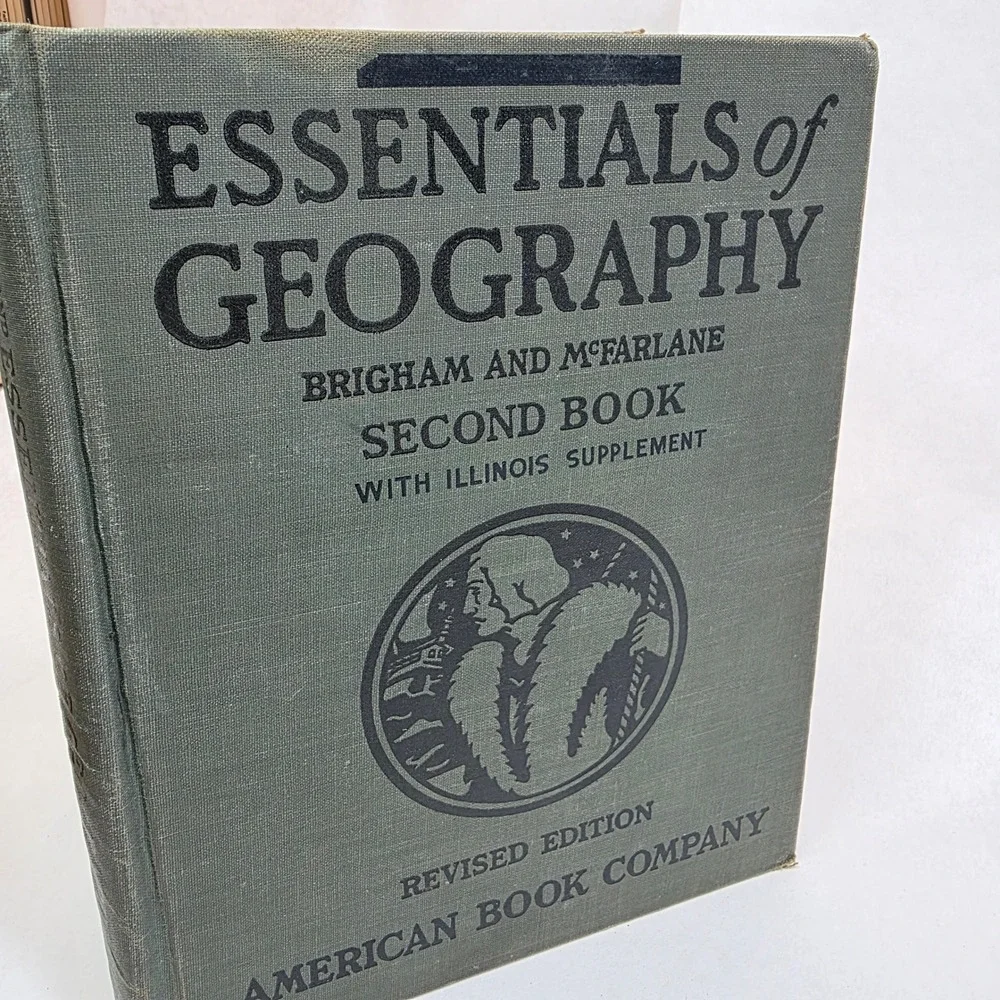 Macmillan‎ American Geography Textbooks 1927, 1934 Set of 2, GUC